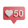 50 like emoji 3d