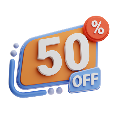 50% 할인  3D Icon