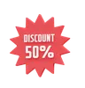 50 Percent Discount