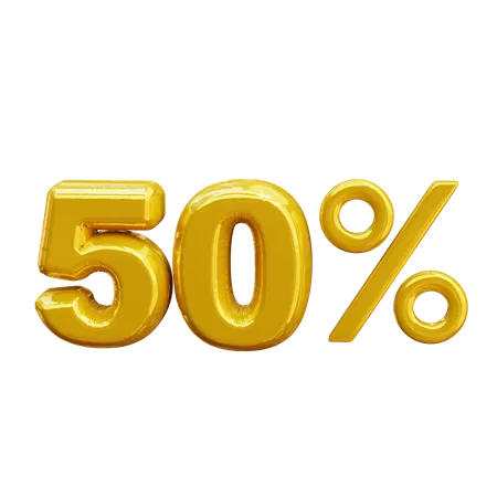 Discount 50 Percent 3D Icon