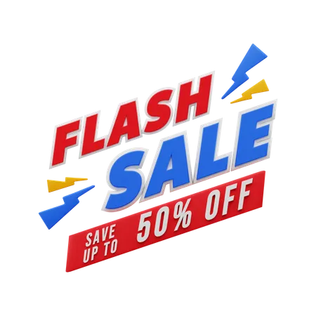 50 Percent Flash Sale  3D Sticker