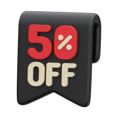 50 Percent Off  3D Icon