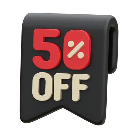 50 Percent Off  3D Icon