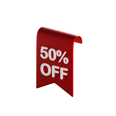 50 Percent Off  3D Icon