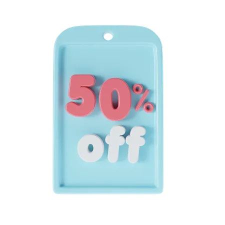 50 Percent Off  3D Icon