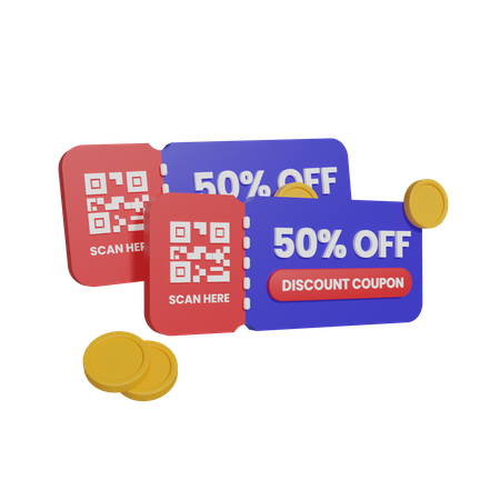 50 Percent Off Discount  3D Icon