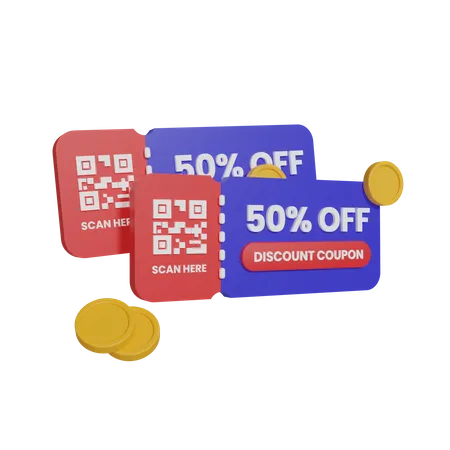 50 Percent Off Discount  3D Icon