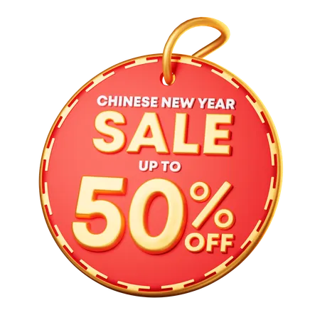 50 Percentage Discount  3D Icon