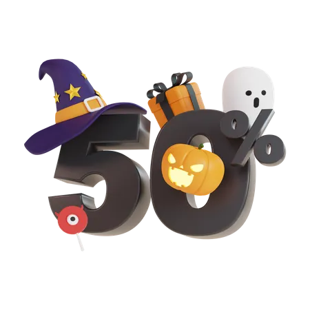 50 Percentage Discount  3D Icon