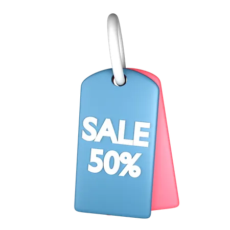50 Percentage Discount  3D Icon