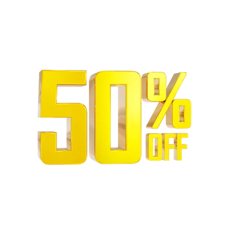 50 Percentage Discount  3D Icon
