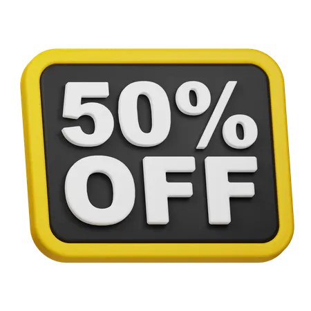 50 Percentage Off  3D Icon