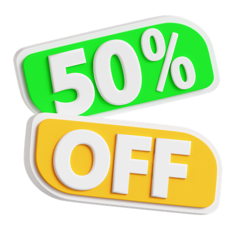 50 Percentage Off  3D Icon