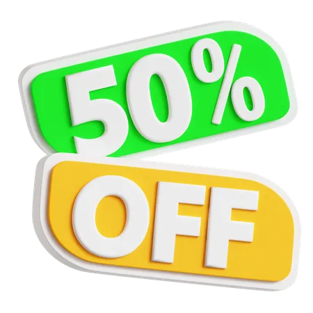 50 Percentage Off  3D Icon