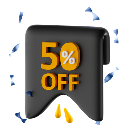 50 Percentage Off  3D Icon