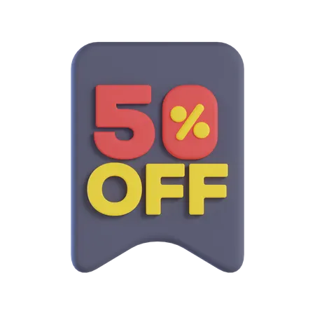50 Percentage Off  3D Icon