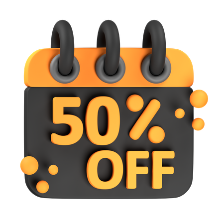 50 Percentage Off Day  3D Icon