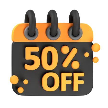 50 Percentage Off Day  3D Icon