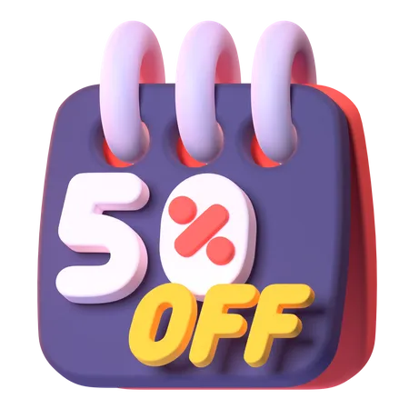50 Percentage Off Day  3D Icon