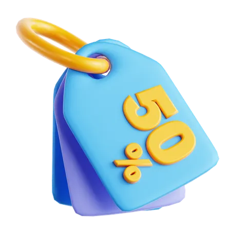 50 Percentage Sale  3D Icon