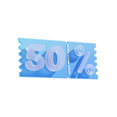 50 por cento  3D Icon