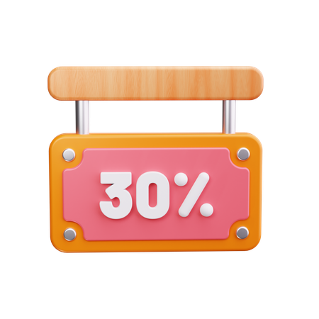 50 por cento de desconto  3D Icon