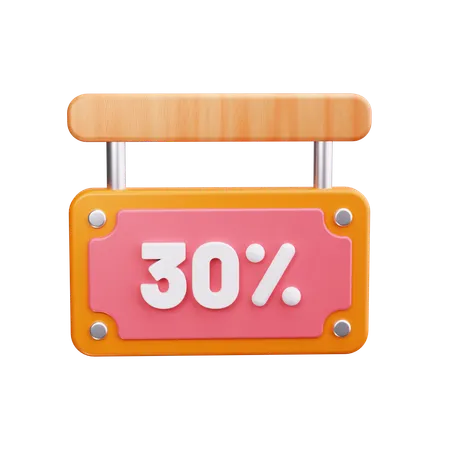 50 por cento de desconto  3D Icon