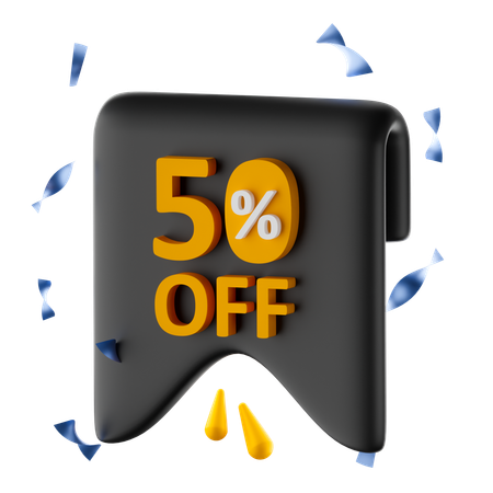 50 por ciento de descuento  3D Icon