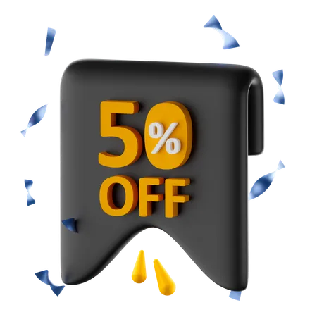 50 por ciento de descuento  3D Icon