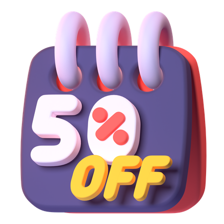 50 por ciento de descuento en el día  3D Icon