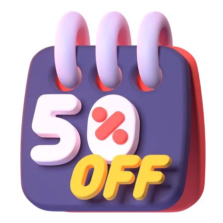 50 por ciento de descuento en el día  3D Icon