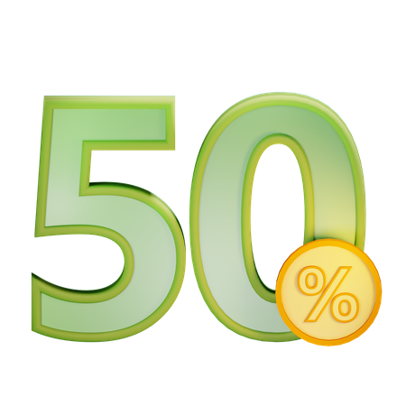 50 pour cent de réduction  3D Icon