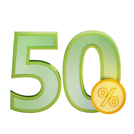 50 pour cent de réduction  3D Icon