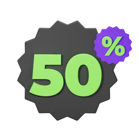 50% Rabatt  3D Icon