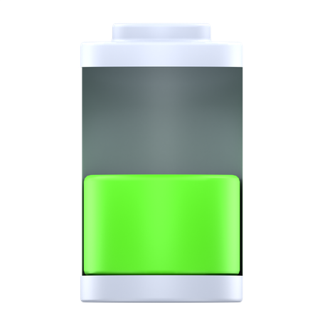 50% status battery  3D Icon