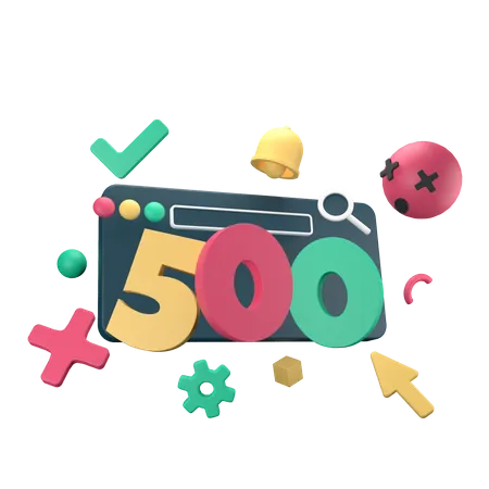 500 Serverfehler  3D Icon