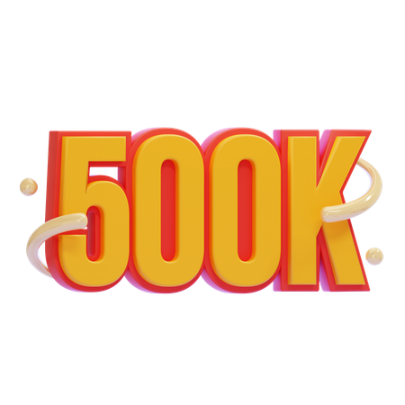 500K  3D Icon