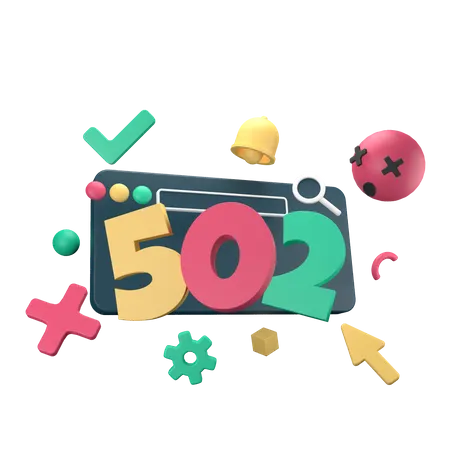 502 erreur de passerelle incorrecte  3D Icon