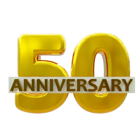 50 ans d'anniversaire  3D Icon