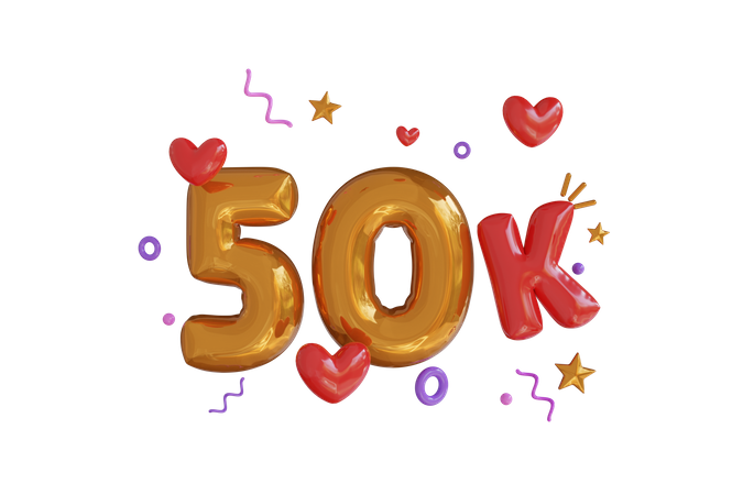 50K  3D Icon