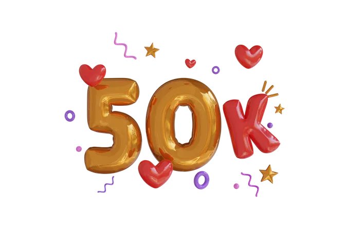 50K  3D Icon