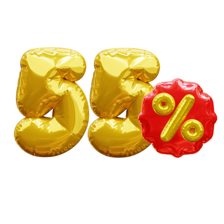 55%  3D Icon