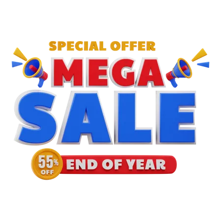 55 Percent Mega sale  3D Sticker