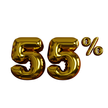 55 por cento de desconto  3D Icon