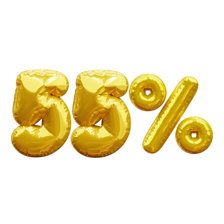 55 Prozent  3D Icon