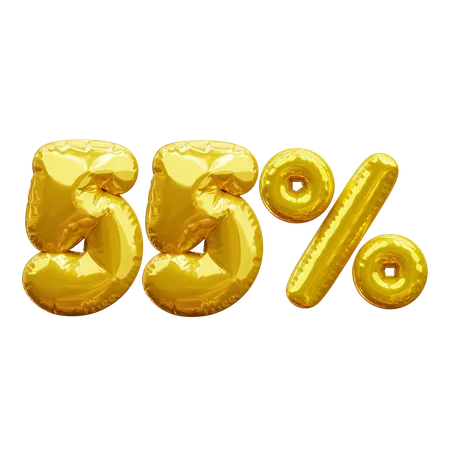 55 Prozent  3D Icon