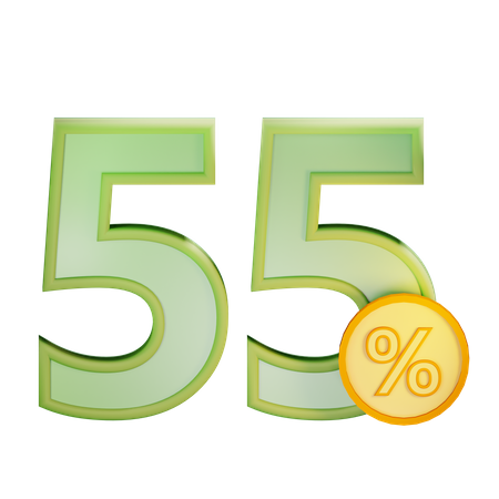 55 Prozent Rabatt  3D Icon