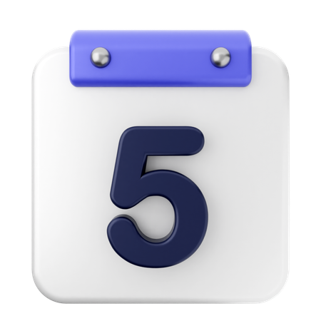 5ème calendrier  3D Icon