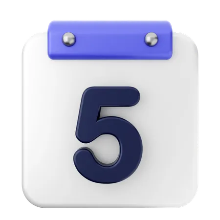 5ème calendrier  3D Icon