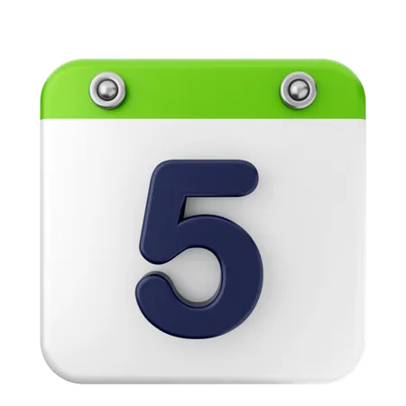 5ème calendrier  3D Icon